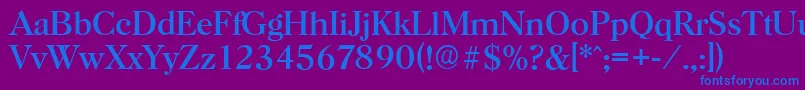 HorshamserialRegular Font – Blue Fonts on Purple Background