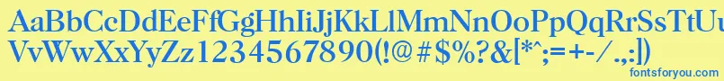 HorshamserialRegular Font – Blue Fonts on Yellow Background