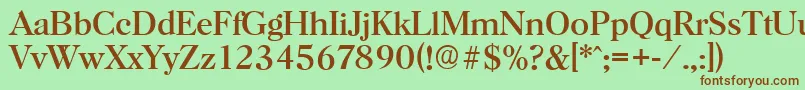 HorshamserialRegular Font – Brown Fonts on Green Background