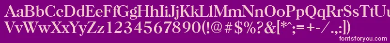 HorshamserialRegular Font – Pink Fonts on Purple Background