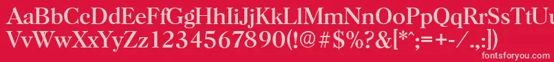 HorshamserialRegular Font – Pink Fonts on Red Background