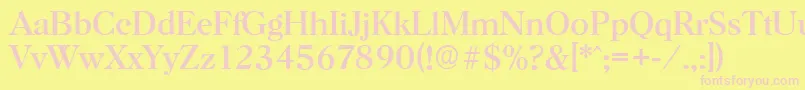 HorshamserialRegular Font – Pink Fonts on Yellow Background