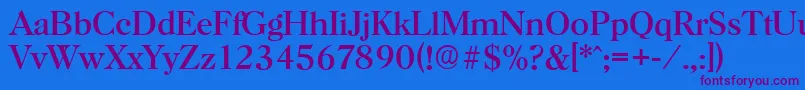 HorshamserialRegular Font – Purple Fonts on Blue Background