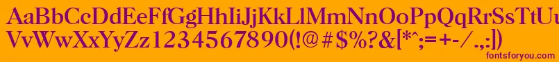 HorshamserialRegular Font – Purple Fonts on Orange Background