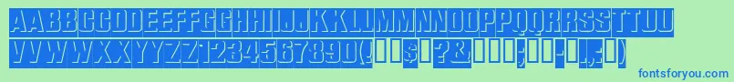 Reliefinreverse Font – Blue Fonts on Green Background