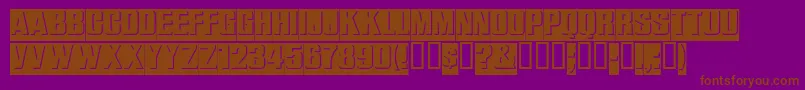 Reliefinreverse Font – Brown Fonts on Purple Background