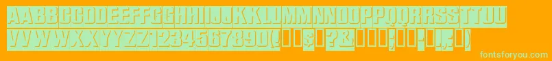 Reliefinreverse Font – Green Fonts on Orange Background