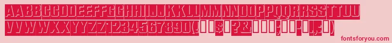 Reliefinreverse Font – Red Fonts on Pink Background