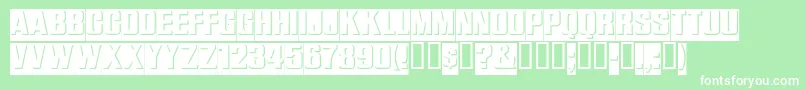Reliefinreverse Font – White Fonts on Green Background