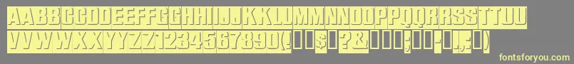 Reliefinreverse-fontti – keltaiset fontit harmaalla taustalla
