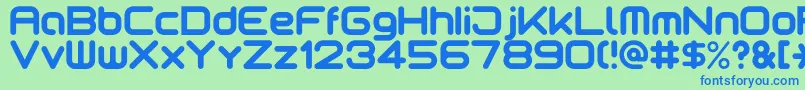 Motschcc Font – Blue Fonts on Green Background