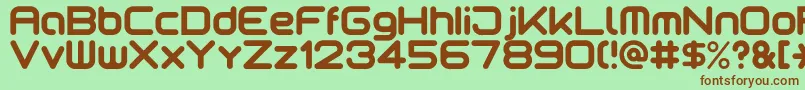 Motschcc Font – Brown Fonts on Green Background