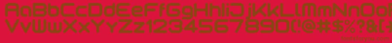 Motschcc Font – Brown Fonts on Red Background