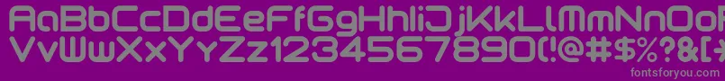 フォントMotschcc – 紫の背景に灰色の文字