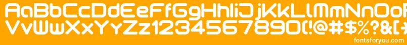 Motschcc Font – White Fonts on Orange Background