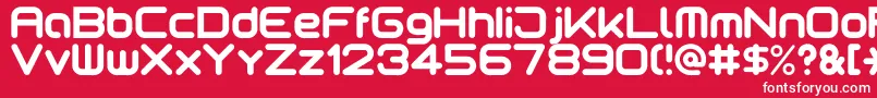 Motschcc Font – White Fonts on Red Background