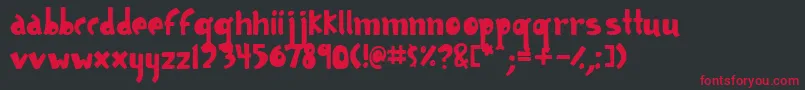 Geodesic Font – Red Fonts on Black Background
