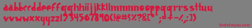 Geodesic Font – Red Fonts on Gray Background