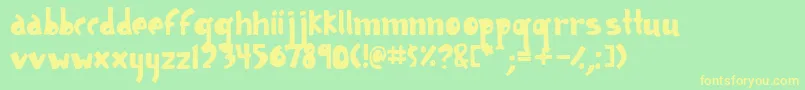 Geodesic Font – Yellow Fonts on Green Background
