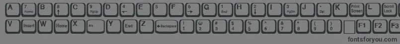 KeyRegular Font – Black Fonts on Gray Background