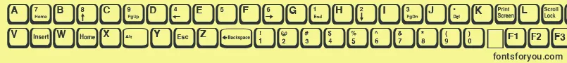 KeyRegular Font – Black Fonts on Yellow Background