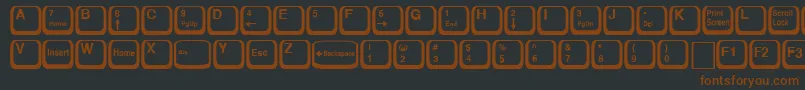 Czcionka KeyRegular – brązowe czcionki na czarnym tle
