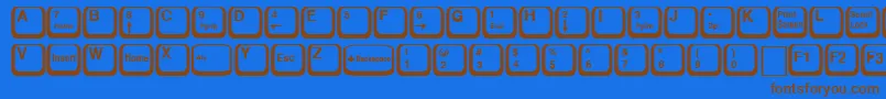 KeyRegular Font – Brown Fonts on Blue Background