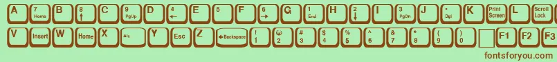 KeyRegular Font – Brown Fonts on Green Background