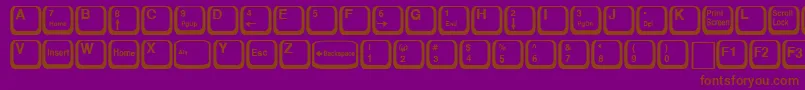 Fonte KeyRegular – fontes marrons em um fundo roxo