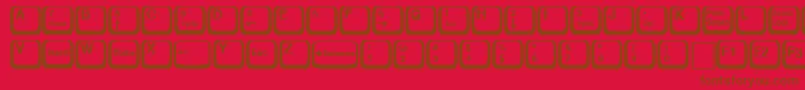 KeyRegular Font – Brown Fonts on Red Background