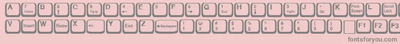 KeyRegular Font – Gray Fonts on Pink Background