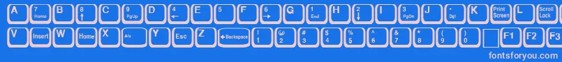 KeyRegular Font – Pink Fonts on Blue Background