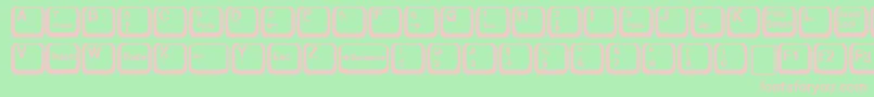 KeyRegular Font – Pink Fonts on Green Background