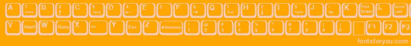 KeyRegular Font – Pink Fonts on Orange Background