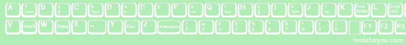 フォントKeyRegular – 緑の背景に白い文字