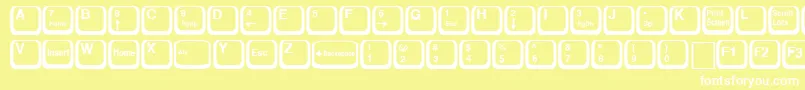 KeyRegular Font – White Fonts on Yellow Background