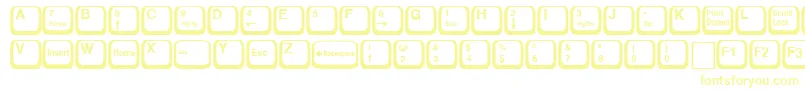 KeyRegular Font – Yellow Fonts on White Background