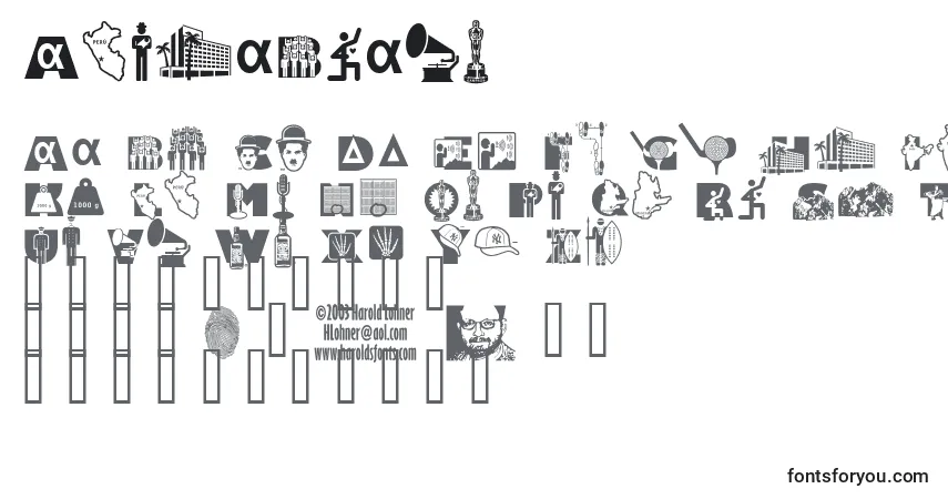 A fonte AlphaBravo – alfabeto, números, caracteres especiais