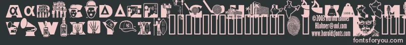 AlphaBravo Font – Pink Fonts on Black Background