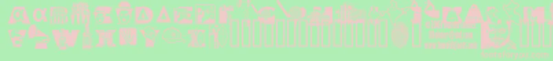 AlphaBravo Font – Pink Fonts on Green Background