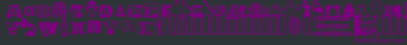 AlphaBravo-fontti – violetit fontit mustalla taustalla