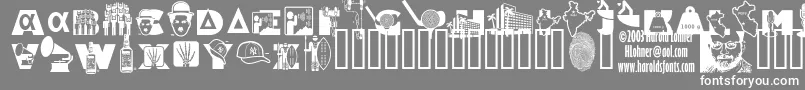 AlphaBravo Font – White Fonts on Gray Background