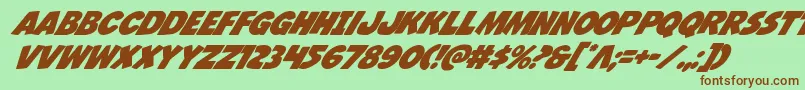 Jcandlestickital Font – Brown Fonts on Green Background