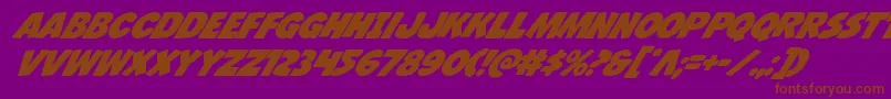 Jcandlestickital Font – Brown Fonts on Purple Background