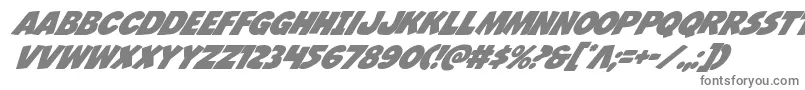 フォントJcandlestickital – 白い背景に灰色の文字