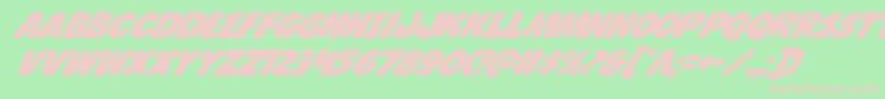 Jcandlestickital Font – Pink Fonts on Green Background