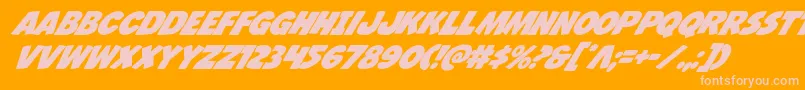 Jcandlestickital Font – Pink Fonts on Orange Background