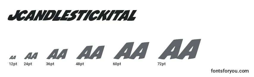 Размеры шрифта Jcandlestickital