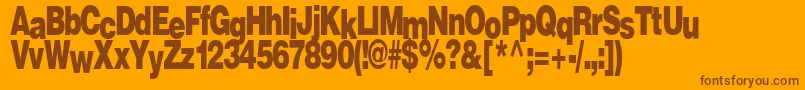 Czcionka Firewalk36RegularTtcon – brązowe czcionki na pomarańczowym tle