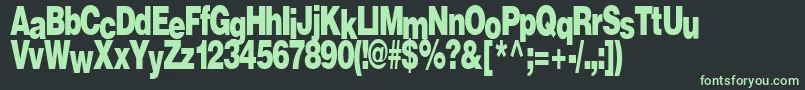 フォントFirewalk36RegularTtcon – 黒い背景に緑の文字